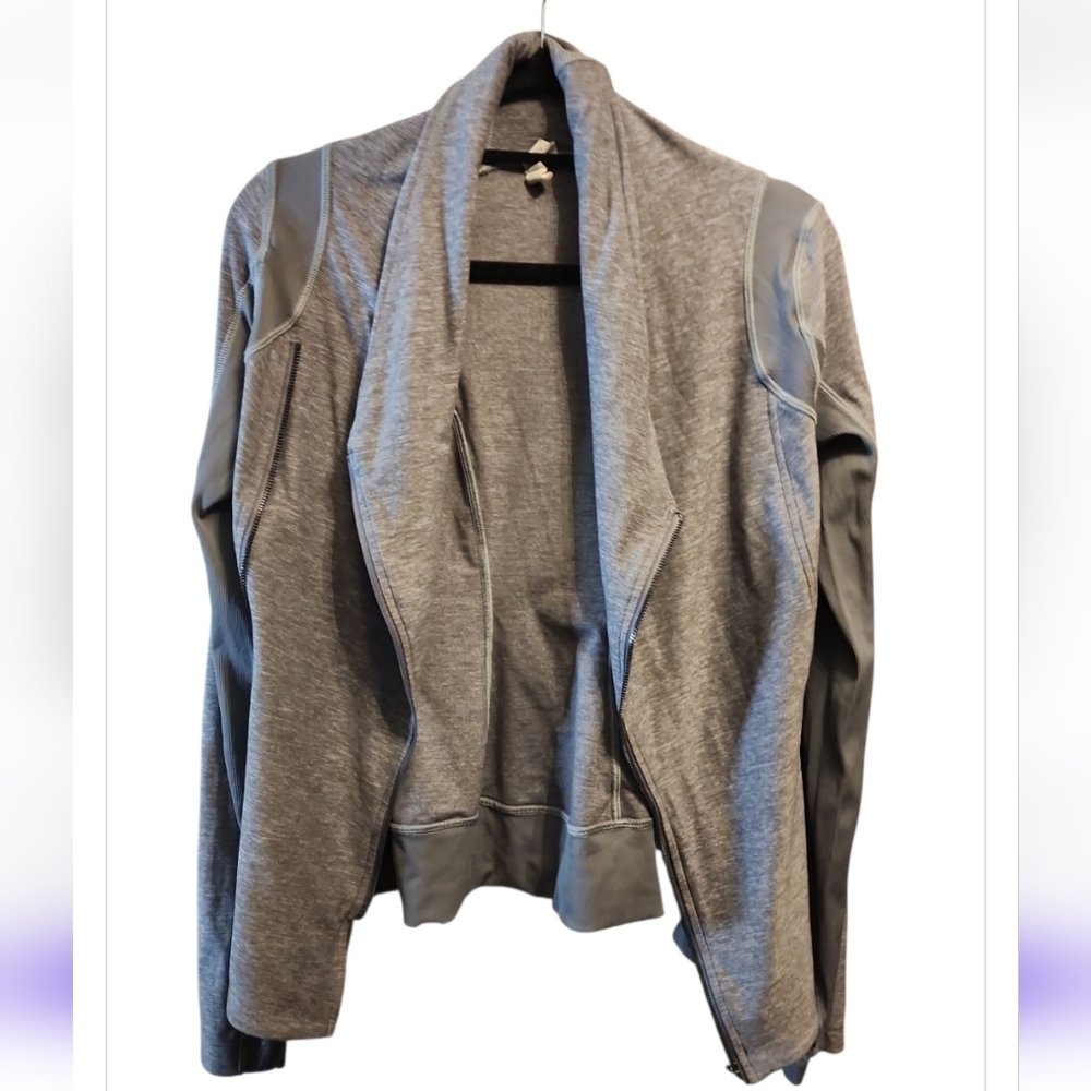 Lululemon Bhakti Double Zipper Yoga Jacket in Heather Slate Gray Women's Size 4 - Picture 9 of 9